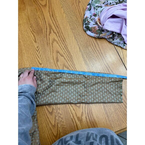 Vintage Blouse Women's Medium Brown Blue Green Silk Reversible Top Button Front - Picture 8 of 8